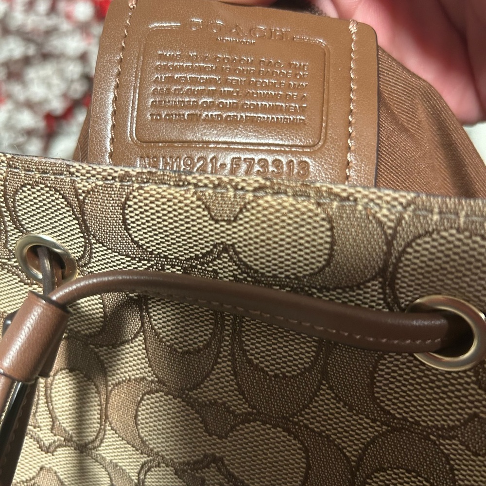 Coach❤️Elle Tan & Brown Signature Canvas And Leather Backpack With COA & Hangtag - Picture 14 of 16